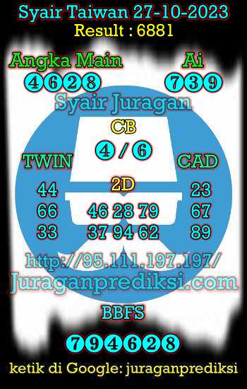 prediksi taiwan 27 oktober 2023, syair taiwan hari ini jumat 27-10-2023, angka keluar togel taiwan, toto jitu taiwan 27 oktober 2023 akurat