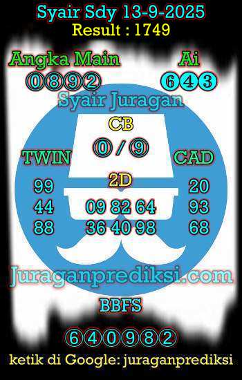 prediksi sdy 13 september 2025, syair sdy hari ini sabtu 13-9-2025, prediksi syair sydney 13 september 2025, prediksi sdy jp jitu dan akurat